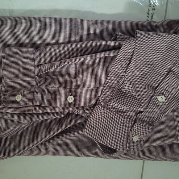 Vintage Ralph Lauren Button Down Red/White Checkered Men XL Long Sleeve Shirt - Picture 8 of 11